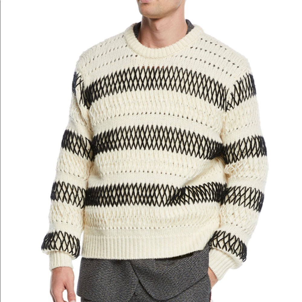 CALVIN KLEIN 205W39NYC
Men Striped Wool Sweater